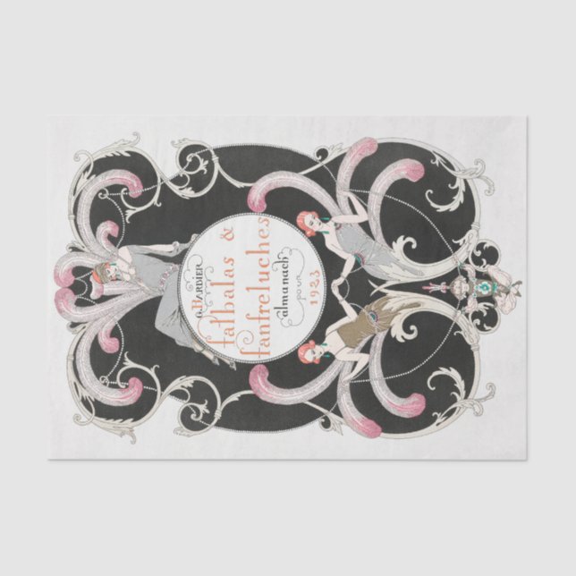 Seda George Barbier, papel de tejidos Art Deco (Anverso)