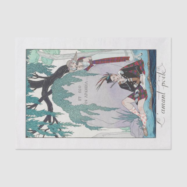 Seda George Barbier, papel de tejidos Art Deco (Anverso)