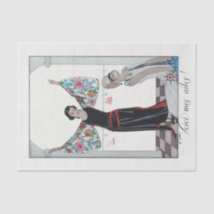 Seda George Barbier, papel de tejidos Art Deco