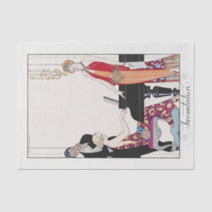 Seda George Barbier, papel de tejidos Art Deco