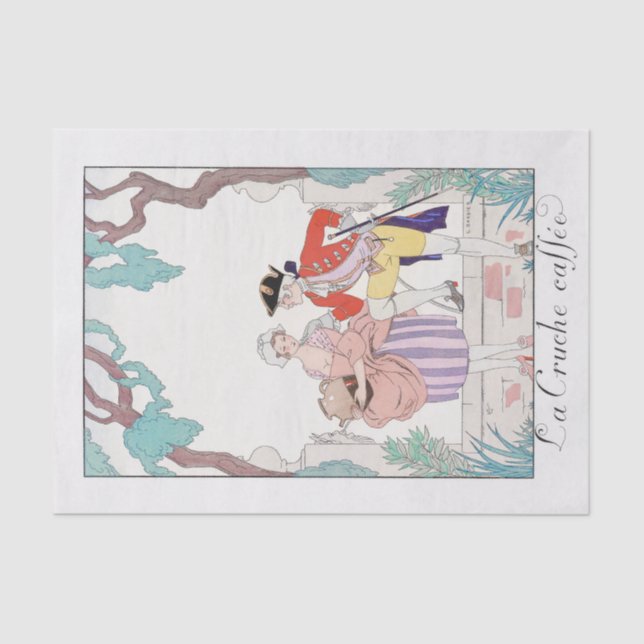 Seda George Barbier, papel de tejidos Art Deco (Anverso)