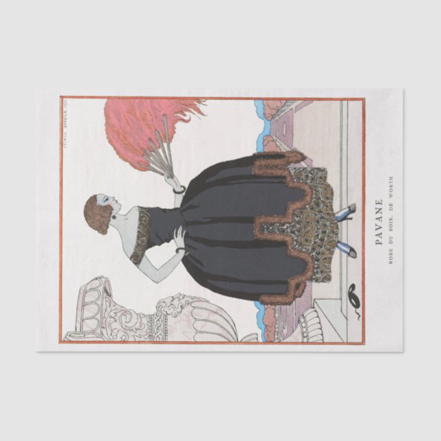 Seda George Barbier, papel de tejidos Art Deco (Anverso)