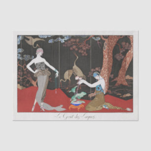 Seda George Barbier, papel de tejidos Art Deco