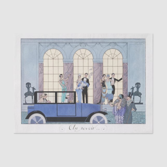 Seda George Barbier, papel de tejidos Art Deco (Anverso)