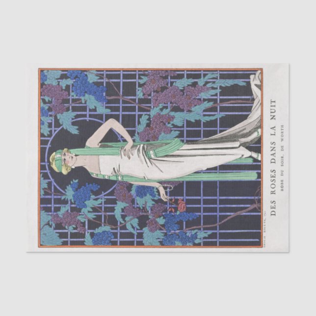 Seda George Barbier, papel de tejidos Art Deco (Anverso)