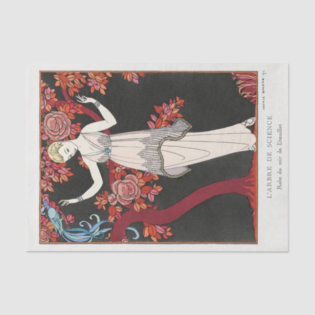 Seda George Barbier, papel de tejidos Art Deco (Anverso)