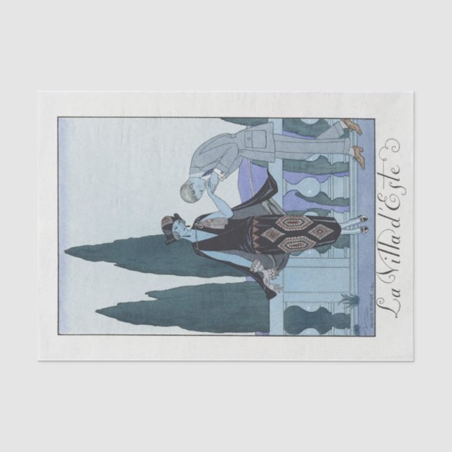 Seda George Barbier, papel de tejidos Art Deco (Anverso)