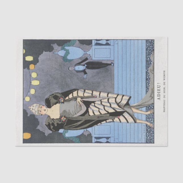 Seda George Barbier, papel de tejidos Art Deco (Anverso)
