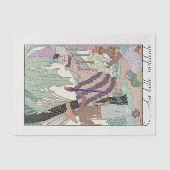 Seda George Barbier, papel de tejidos Art Deco (Anverso)