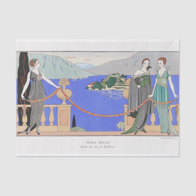Seda George Barbier, papel de tejidos Art Deco (Anverso)