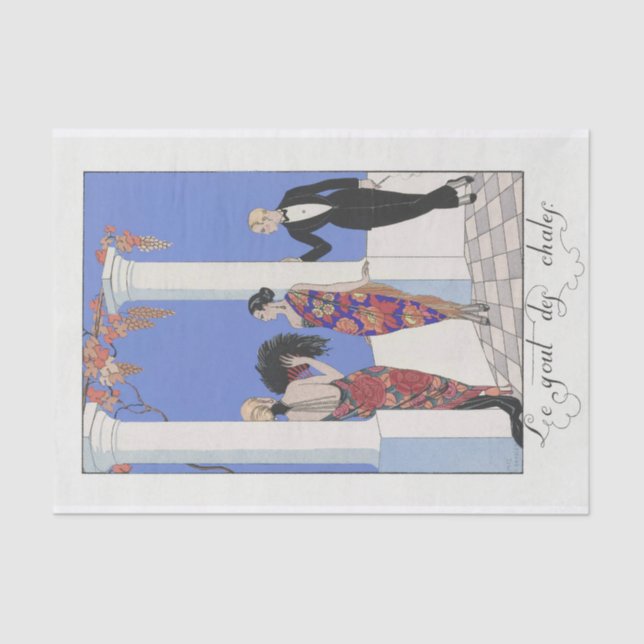 Seda George Barbier, papel de tejidos Art Deco (Anverso)