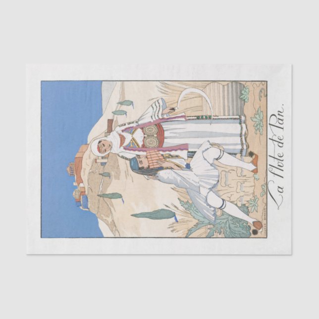 Seda George Barbier, papel de tejidos Art Deco (Anverso)