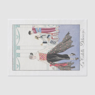 Seda George Barbier, papel de tejidos Art Deco