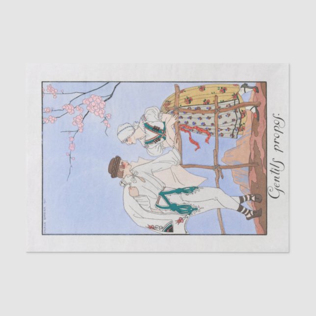 Seda George Barbier, papel de tejidos Art Deco (Anverso)