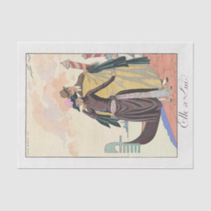 Seda George Barbier, papel de tejidos Art Deco