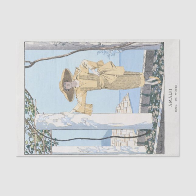 Seda George Barbier, papel de tejidos Art Deco (Anverso)