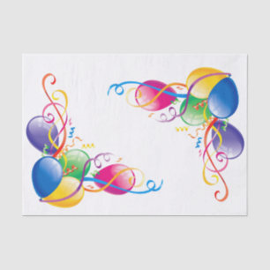 Seda Globos de Papel Tejido Feliz Cumpleaños