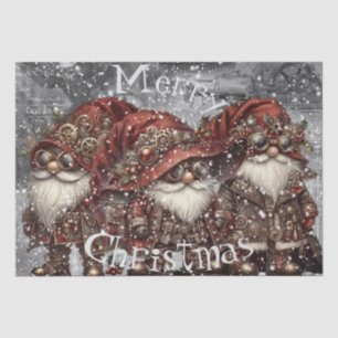Seda Gnome Steampunk Navidades de invierno papel de deb