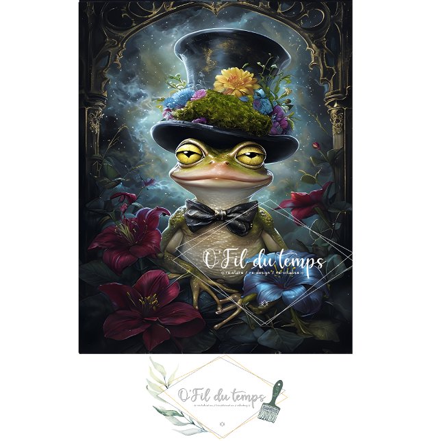 Seda Gracioso animal con el papel de Decoupage Gorra. (Subido por el creador)