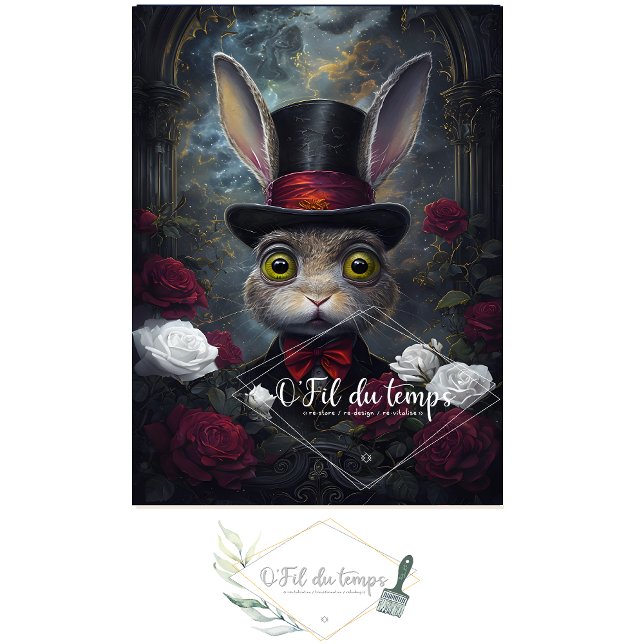 Seda Gracioso animal con el papel de Decoupage Gorra. (Subido por el creador)