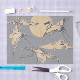 SEDA GRULLAS DE PAPEL TISÚ Y NUBES JAPONESES