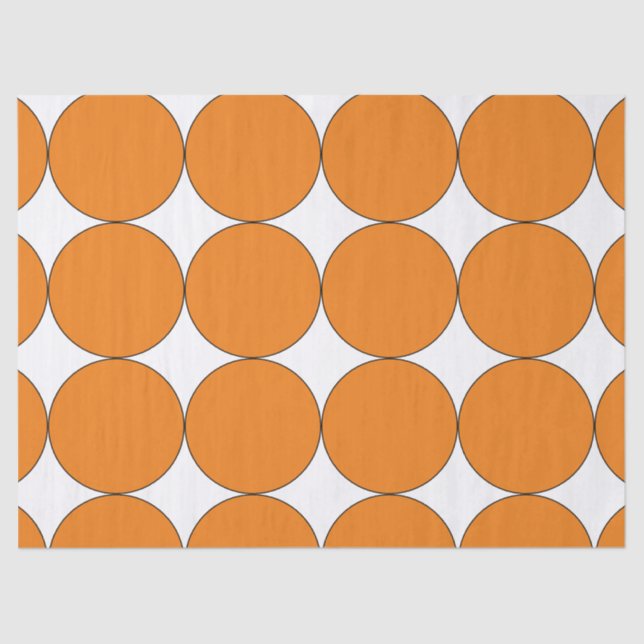 SEDA HALLOWEEN NARANJA GRAN PAPEL DE TEJIDO CIRCLE (Anverso)