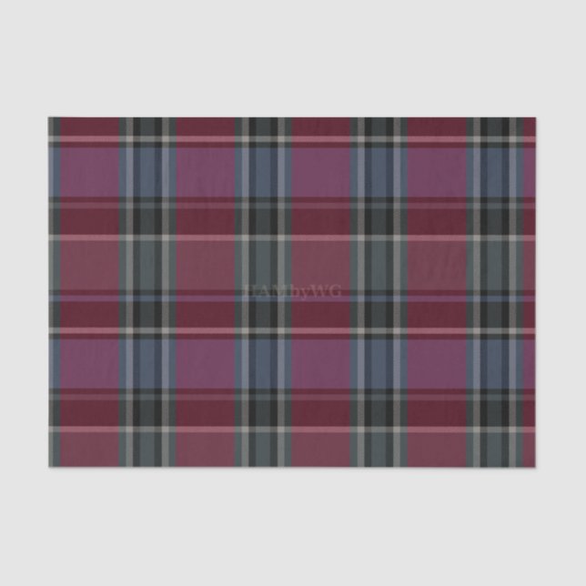 Seda HAMbyWG - Papel de tejidos - Maroon Plaid (Anverso)