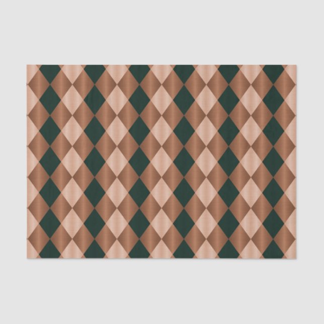 Seda Harlequin plegado, PAPEL DE BRAZO marrón-negro (Anverso)