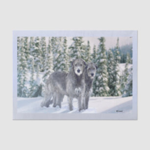 Seda Hermoso papel de té en escena de Wolfhound irlandé