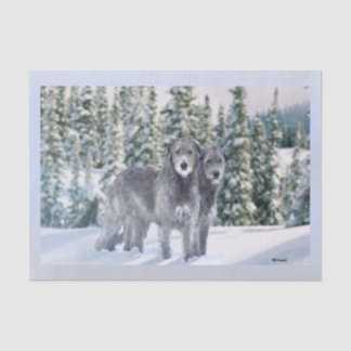 Seda Hermoso papel de té en escena de Wolfhound irlandé