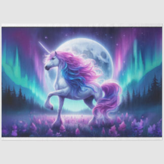 Seda Hermoso papel de tejido de Aurora Unicorn