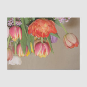 Seda Hermoso papel de tejido floral de primavera