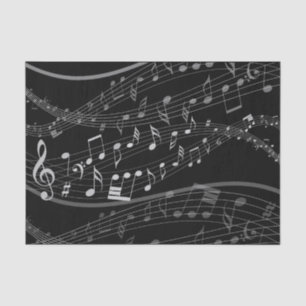 Seda Hoja de notas musicales Papel de tono