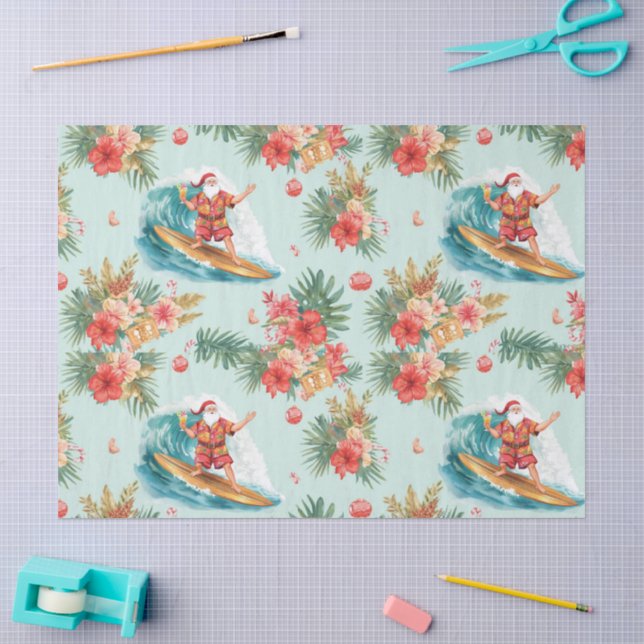 Seda Hojas de Papel de Regalo de Navidad de Papá Noel S (Artesanía)