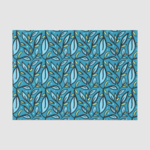 Seda Hojas de papel de tejidos azules