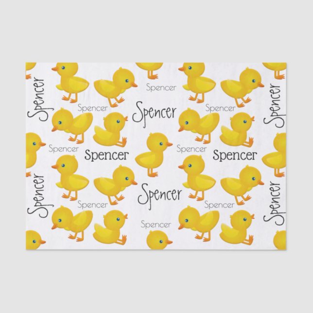 Seda Hojas de papel de tejidos para bebés personalizada (Anverso)