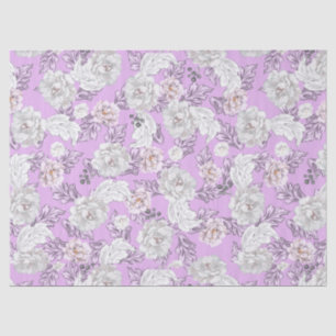Seda Hojas florales bonitas de peonías papel tisú lavan
