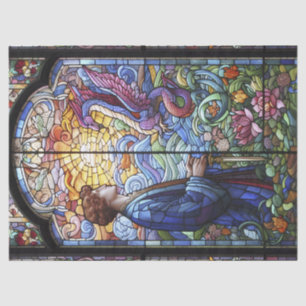 Seda Hombre con papel de tejido dragón