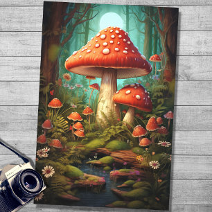 Seda Hongos en papel de deshielo en el bosque 2