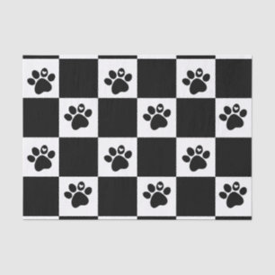 Seda Huella de papel de verificación en blanco y negro