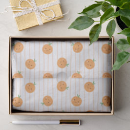 Seda Impresión de Naranjas personalizados - Papel de te