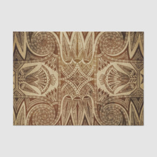 Seda Impresión de papel egipcia del oro del vintage