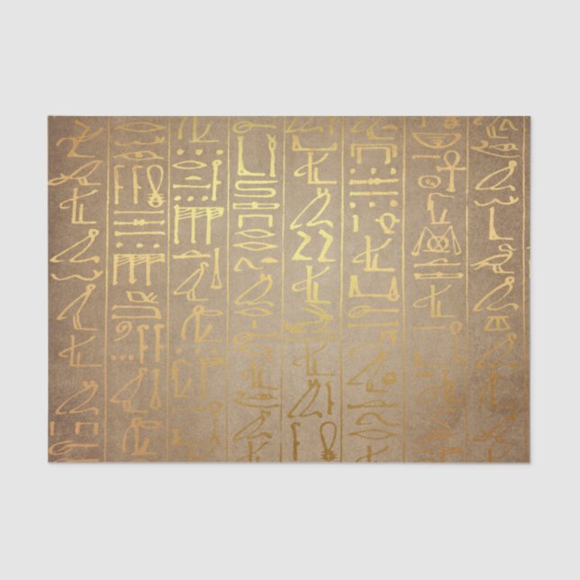 Seda Impresión egipcia del papel de los Hieroglyphics (Anverso)