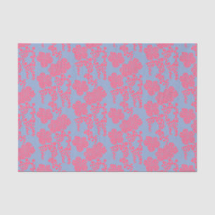 Seda Impresión floral japonesa - Papel de tejido rosa y