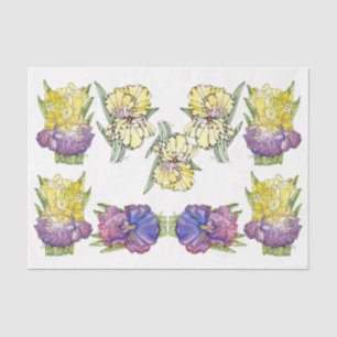 Seda Irlandeses de color morado amarillo - Papel de ton