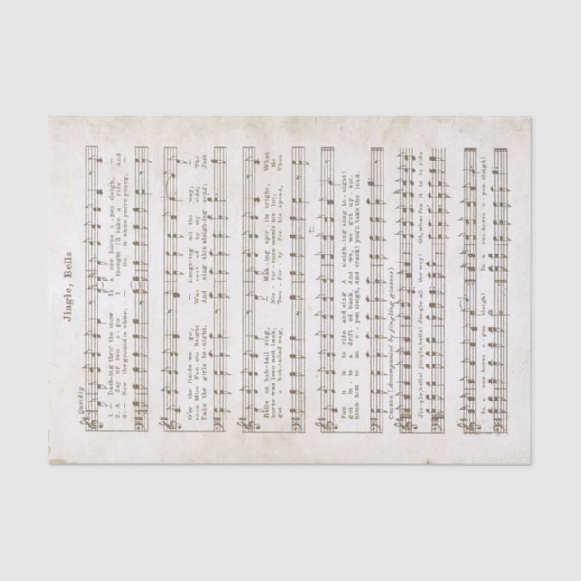 Seda ¡Jingle de 1850, campanas! Papel de tejidos y desc (Anverso)