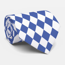 Seda jockey Diamante Corbata azul real y cuello bl