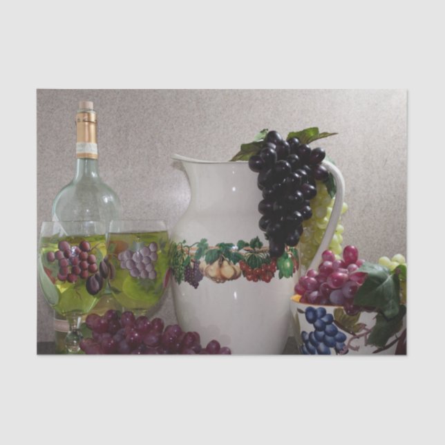 Seda Juego de papel de tejidos (2) Decoración de frutas (Anverso)