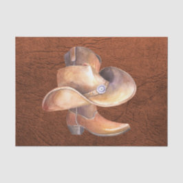 Seda Juego de papel de tejidos (2) Gorra de vaquero y a