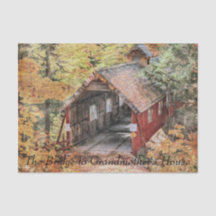 Juego de papel de tejidos (2) puente a casa de la